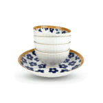 طقم بولات سلطة وشوربة من البورسلين مكون من 5 قطع (4 بولات عميقة 12 سم + طبق واحد 21 سم) الشكل 1 - الصورة 3