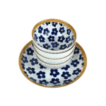 طقم بولات سلطة وشوربة من البورسلين مكون من 5 قطع (4 بولات عميقة 12 سم + طبق واحد 21 سم) الشكل 1 - الصورة 4