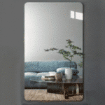 Acrylic Self Adhesive Wall Mirror Sheet Rectangle Shape with Rounded Edge (40X30cm) 1Pcs - Image 3