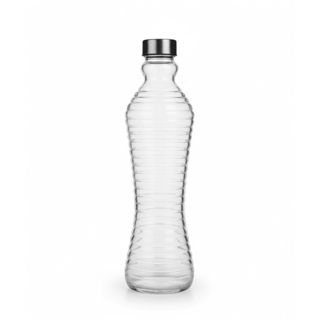 Danny Home 1000ml Glass Water Bottle with Airtight Twisted Lid – Leak-Proof & Reusable Design -Shape 4 - Image 2