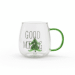 Glass Mug Chrismas 3D Tea and Coffee Heat Resistant Borosilicate Glass With Handle – 400ml