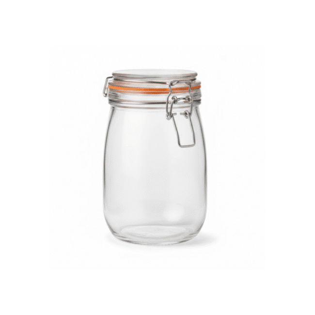 Danny Home Airtight Glass Jar 1L – Food Storage Container with Clamp Lock Lid - Image 3