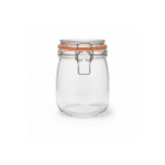 Danny Home Airtight Glass Jar 725ml – Cylindrical Clear Storage Container with Clip-Top Lid & Silicone Seal - Image 2