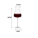 Danny Home Burgundy Glass Cups 450ml (Set of 2) - Image 3