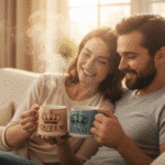 ⁦طقم مجات كبلز – أكواب السيراميك "الملك والملكة" (قطعتان)⁩ - الصورة ⁦2⁩