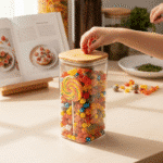 Danny Home Glass Storage Jar with Bamboo Lid – 1900 ml - Image 3