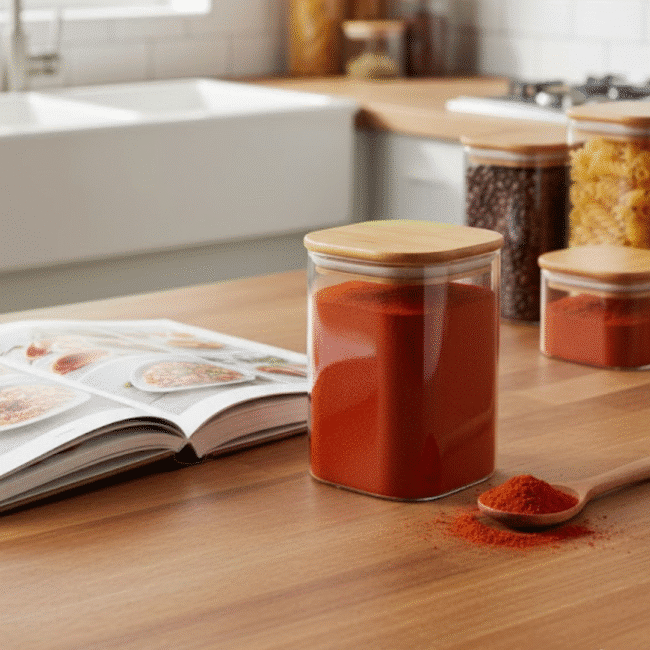 Danny Home Glass Storage Jar with Bamboo Lid – 1100 ml - Image 2