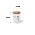 Danny Home Glass Storage Jar with Bamboo Lid – 1100 ml - Image 3