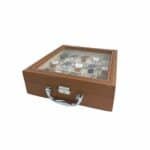 Brown Leather Watch Box – 15 Slot Organizer for Watches, Smartwatches & Accessories - Image 4