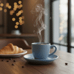 ⁦طقم فناجين قهوة داني هوم بورسلين 80 مل مع صحن، 12 قطعة، لون أزرق أنيق⁩ - الصورة ⁦3⁩