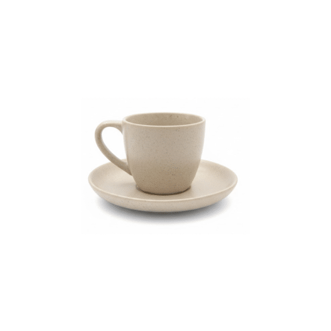 ⁦طقم فناجين قهوة داني هوم بورسلين 100 مل مع صحن، 12 قطعة، لون بيج أنيق⁩ - الصورة ⁦2⁩