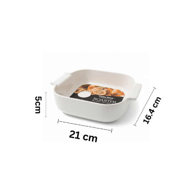 Danny Home Porcelain Rectangle Roaster Oven Dish (21*16.4cm) - Image 2