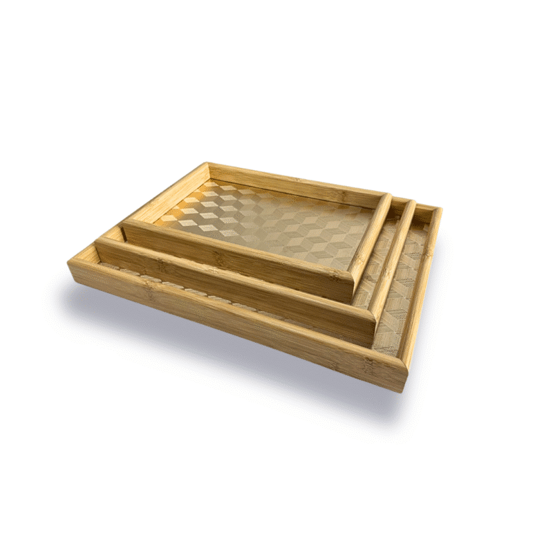 Wooden Tray Set