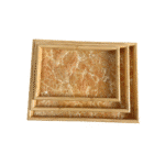 ⁦طقم صواني خشبية MDF فاخرة مكون من 3 قطع بأحجام مختلفة (40-35-30 سم) - الشكل3⁩ - الصورة ⁦3⁩