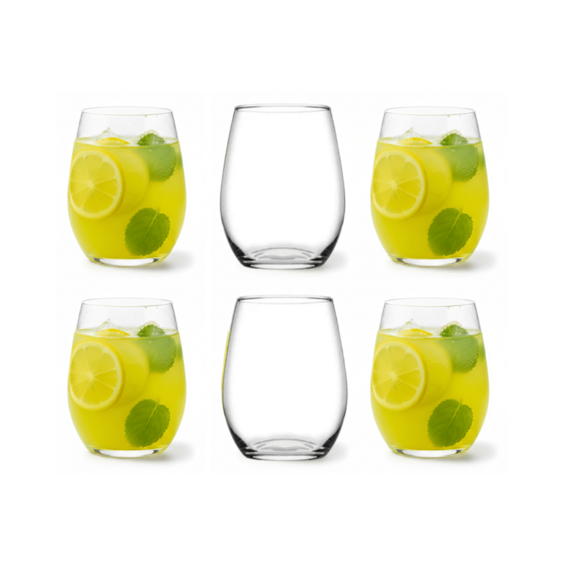 Amber Tumbler Glass Set 350