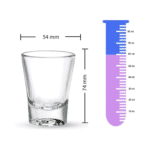 ⁦طقم أكواب شوت إسبرسو أوشن سولو 60 مل - 6 قطع من أكواب زجاجية صغيرة فاخرة بقاعدة سميكة للإسبريسو والمشروبات الصغيرة - صنع في تايلاند⁩ - الصورة ⁦3⁩