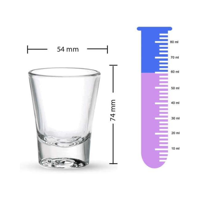 ⁦طقم أكواب شوت إسبرسو أوشن سولو 60 مل - 6 قطع من أكواب زجاجية صغيرة فاخرة بقاعدة سميكة للإسبريسو والمشروبات الصغيرة - صنع في تايلاند⁩ - الصورة ⁦3⁩