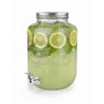 Danny Home Glass Juice Dispenser 8 Litre with Stainless Steel Tap & Metal Lid – Large Beverage Dispenser for Water, Juice, Lemonade & Parties - Image 2