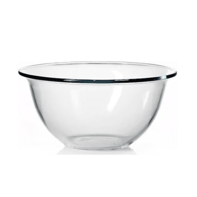 ⁦بولة زجاجية للفرن والخلط من بوركام، سعة 3000 سم مكعب (3 لتر) - مقاوم للحرارة، 26 سم - صنع في تركيا⁩ - الصورة ⁦4⁩