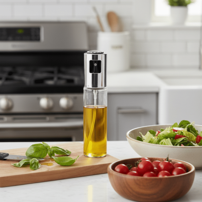 Danny Home Edible Oil Spray Bottle 100ml – Refillable Cooking Oil Mister for Olive Oil, Vinegar & Salad Dressing - Image 2