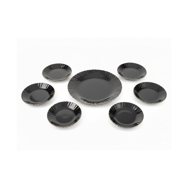 طقم أطباق حلوى من زجاج أوبال