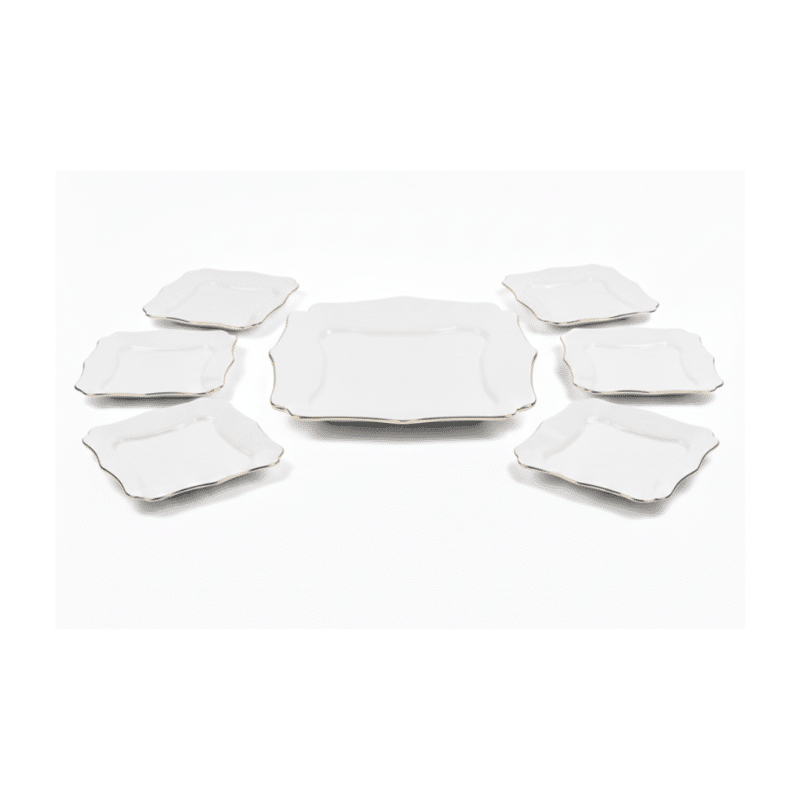 Opal Glass Square Dessert Plate