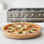 Borcam Oven Glass Pizza Tray 31 cm – Round Heat-Resistant Glass Baking Dish for Pizza, Pastry & Oven Cooking – Turkey Made - Image 2