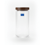 ⁦برطمان زجاجي من أوشن بوب سعة 1000 مل مع غطاء خشبي - حاوية تخزين محكمة الإغلاق للمطبخ والمخزن وتنظيم الأطعمة الجافة - صنع في تايلاند⁩ - الصورة ⁦3⁩