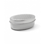 ⁦مبشرة جبن صغيرة من الستانلس ستيل مع علبة حفظ، مبشرة يدوية مدمجة للثوم والزنجبيل وجبن البارميزان والشوكولاتة لون رصاصي⁩ - الصورة ⁦2⁩