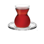 Pasabahce Turkish Tea Set Etnik Estekana -6 Cups with 6 Saucers- 140ml -Turkey Made