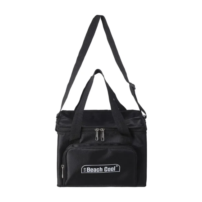 15L Black Hot and Cold Padded Lunch Bag with Adjustable Strap