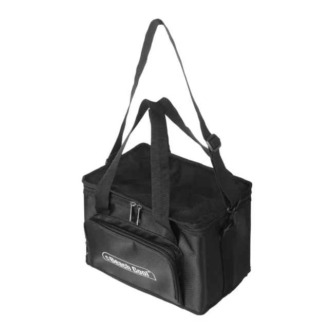 15L Black Hot and Cold Padded Lunch Bag with Adjustable Strap