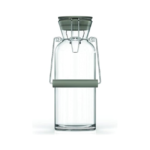 Pasabahce Zest Carafe With Silicone Lid And Metal Holder-1260ml- Grey-Turkey Made