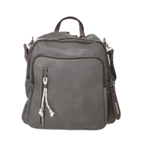 Leather Backpack For Women -Grey