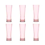 Pasabahce Cerveza Juice Cup-340ml Set of 6 Cups -Pink Color