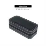Watch Wallet Portable Travel Zipper Case (Black) With 2 Slot - Image 3