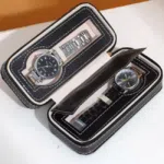 Watch Wallet Portable Travel Zipper Case (Black) With 2 Slot - Image 6