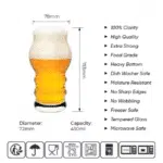 Pasabahce Craft Ale Lage Glasses Set of 4Pcs - 435ml-Turkey Made - Image 5