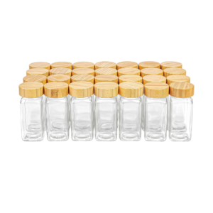 24 Pcs Glass Spice Jars