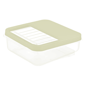 Dunya Plastic 8L Side Storage Container With Top Opening Clear Lid -Turkey made-Beige Cover