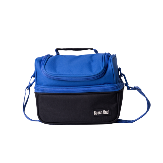 7 liter Lunch Bag Thermal Double Pocket Beach cool-Blue and Black Color