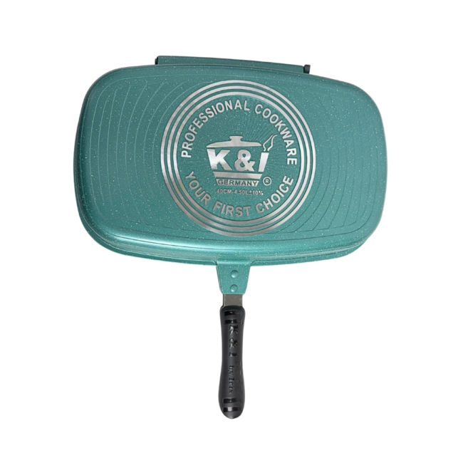 K&I Double Grill 40cm Granite Shape-Evergreen