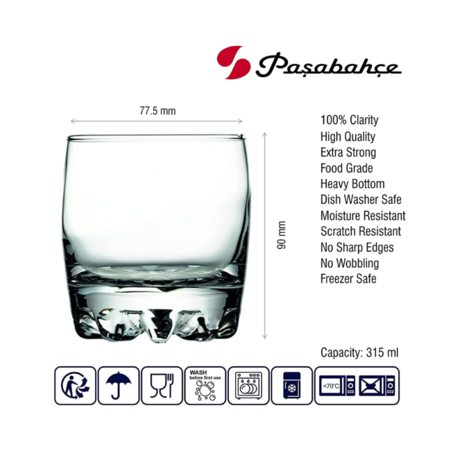 Pasabahce Sylvana Juice Glass- Set of 6Pcs 315ml