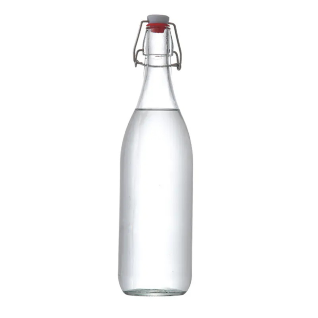 Water Glass Bottle with Stopper 1L