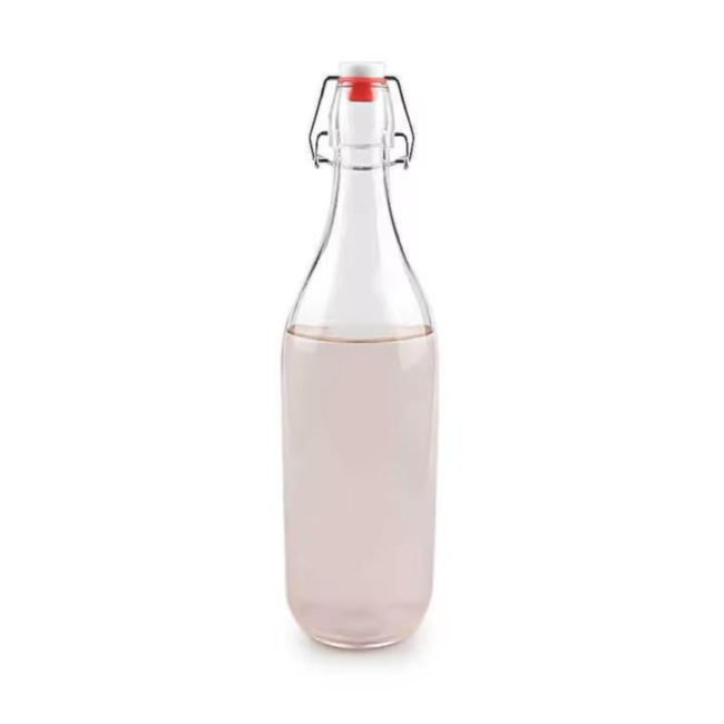 Water Glass Bottle with Stopper 1L