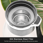 Borosilicate Glass Water Bottle 1Litre With Filter Tea Infuser and Protective Sleeve -Imported - Image 8