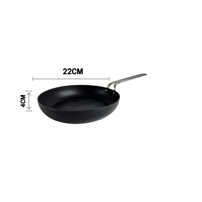 SAS Carbon Steel Pan 22cm with Enameled Teflon Coating Cook Shock