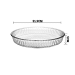 Borcam Roasters Round Oven Dish with Silver Stand - 31.9cm-Turkey Made - Image 2