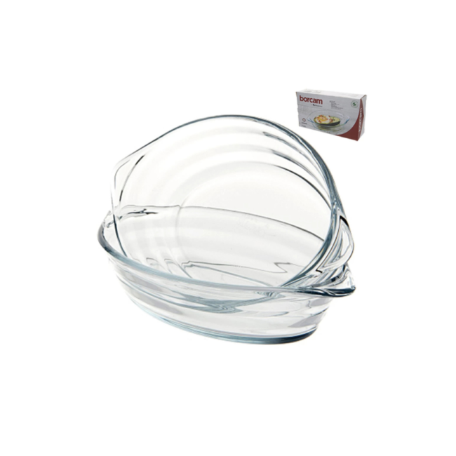 Borcam Small Oven Oval Bowl 530ml-Set of 2Pcs -Turkey Made