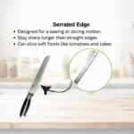 Cake & Bread Serrated Knife Stainless Steel with Metal Handle-33cm - Image 3